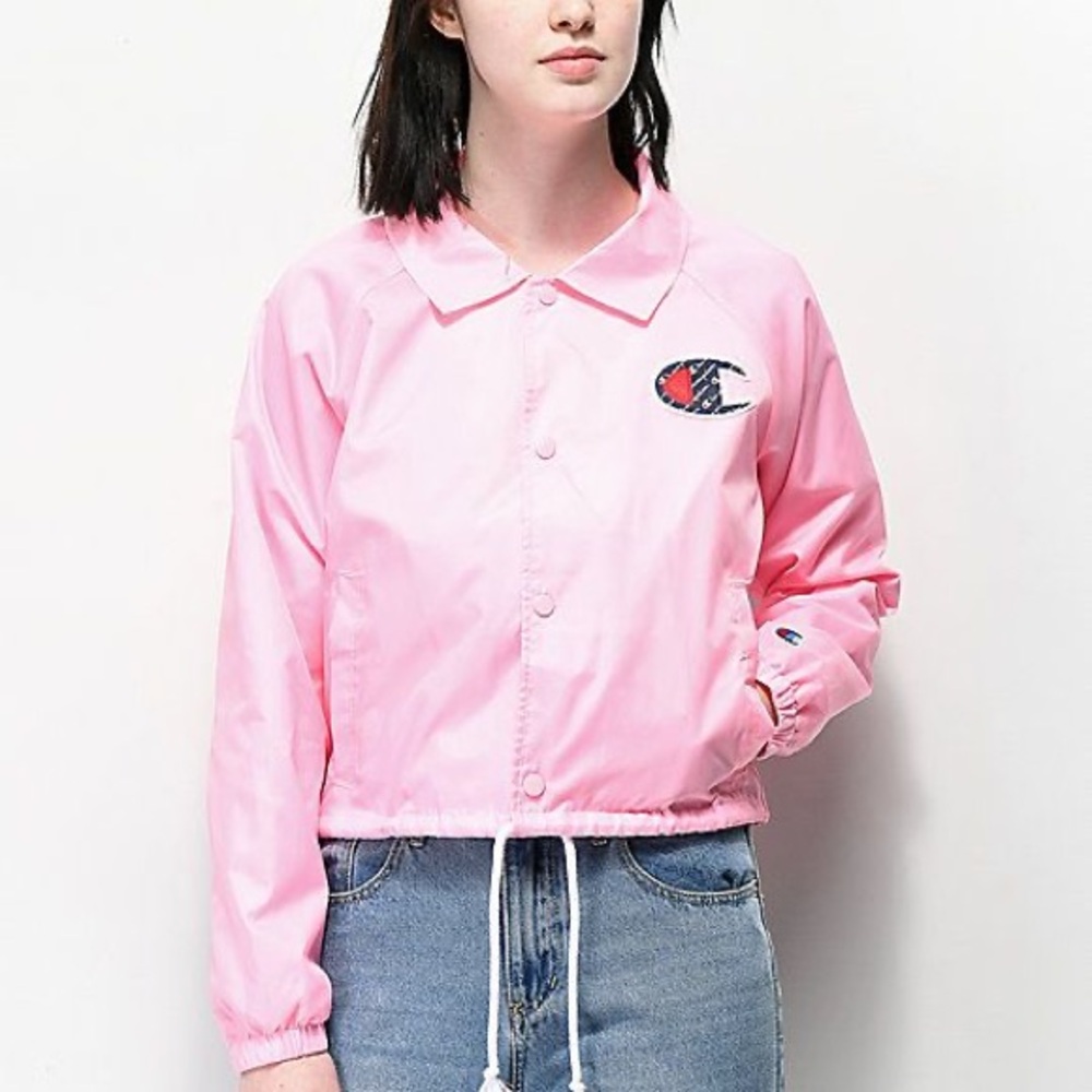 Pink Champions Light weight windbreaker jacket